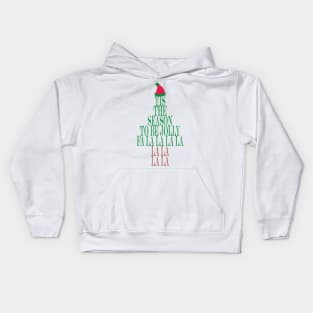 Tis the Season to be Jolly Christmas Tree Kids Hoodie